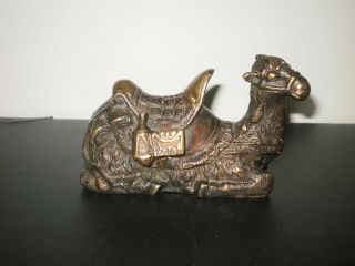 Vintage Brass Metal Casting Camel Statue Awesome
