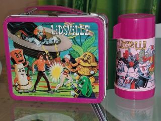 Vintage 1971 Sid & Marty Krofft Metal Lidsville Lunch Box And Thermos