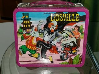 Vintage 1971 Sid & Marty Krofft Metal Lidsville lunch box and thermos 3