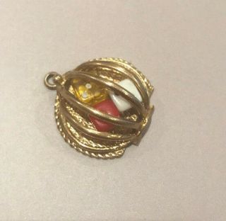 Rare Vintage 9ct Gold Charm Casino Dice In Cage Case Opens