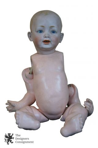 Antique Jdk Kestner 20 " Bisque Head German Character Doll Baby Boy Marked 16