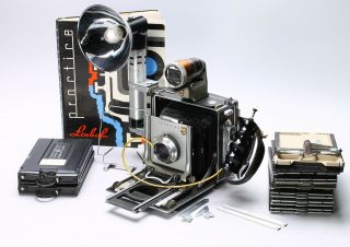 Linhof Technika 4x5 Field Camera Rare Press - Xenar 127mm F/4.  7 Lens,  Finder,  More