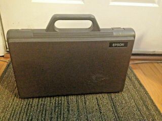 Vintage Epson Hc - 20 Portable Computer with case and tape drive 6