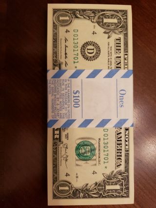2013 ✯star Note✯ $1 One Dollar Bills Uncirculated Error Notes Rare