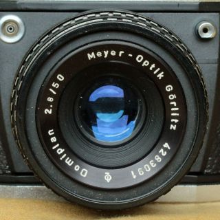 Exa 1b small vintage German SRL Ihagee camera M42 CLA Meyer Domiplan 7