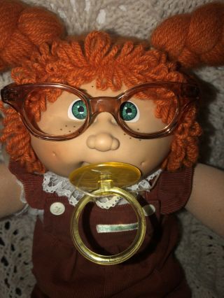 1985 CABBAGE PATCH KIDS JESMAR Doll Pacifier/Dimples/Glasses/Red Hair/Freckles 3