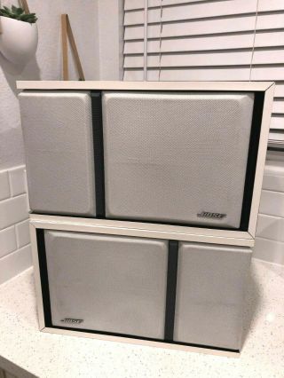 Bose 301 Series Iii Direct Reflecting Bookshelf Speakers Pair Very Rare White