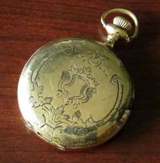 Antique Elgin Pocket Watch 6 Size 15 Jewels Gold Filled Case Runs