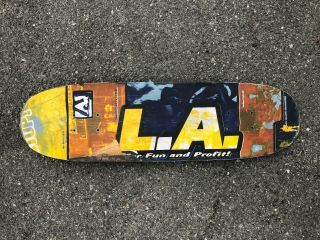 1992 Acme La Fun And Profit Slick Skateboard Deck Vintage Rare