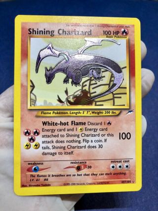 Shining Charizard 107/105 Holo Rare Unlimited Neo Destiny - Pokemon Card