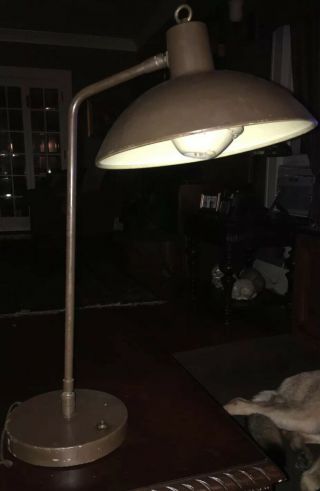 Large Vintage Goose Neck Flexible Iron Base Industrial Desk Lamp