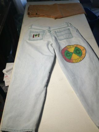Cross Colours B - Boys Vintage Hip Hop Jeans Men ' s size 36 with Sticker 7