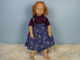 1989 Gotz Sylvia Natterer Fanouche 18 " Red Hair/ Blue Eyes Girl Doll Rare