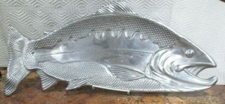 Vintage Wilton Armetale Rwp Large Fish Platter Fish Tray 21 " X 9 " W