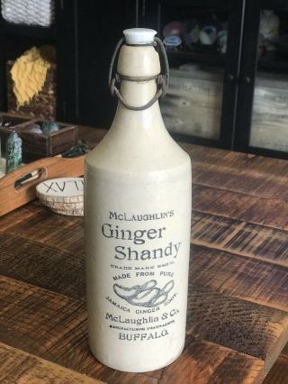 Vintage Mclaughlins Ginger Shandy - Ginger Beer Stone Buffalo Ginger Beverage