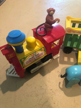 Vintage Fisher Price Little People Play Family Circus Train 3 - Car 991 COMPLETE 2
