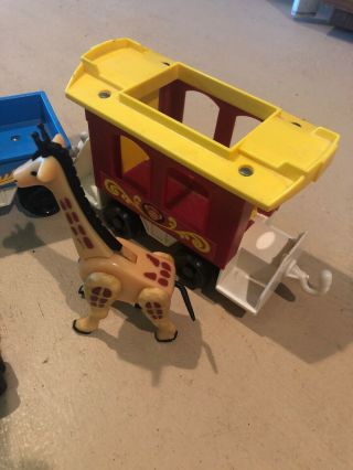Vintage Fisher Price Little People Play Family Circus Train 3 - Car 991 COMPLETE 5