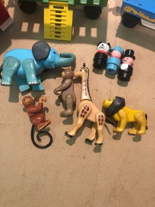 Vintage Fisher Price Little People Play Family Circus Train 3 - Car 991 COMPLETE 7