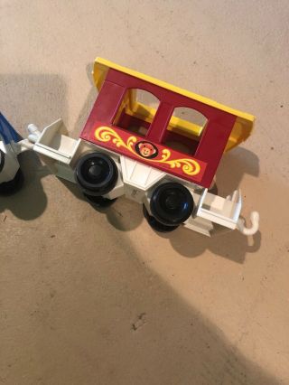 Vintage Fisher Price Little People Play Family Circus Train 3 - Car 991 COMPLETE 8