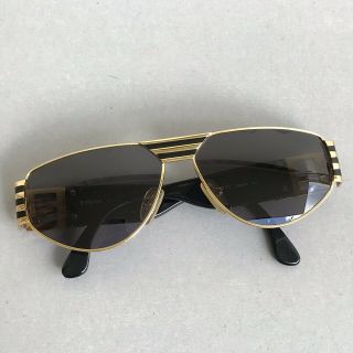 Vintage Fendi Women Sunglasses Ebony Black & Gold Fs 117 Temple Length 135 Italy