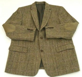 Mens Vintage Mario Barutti Harris Tweed Blazer Jacket Sz 46 - 48l Long F1121455