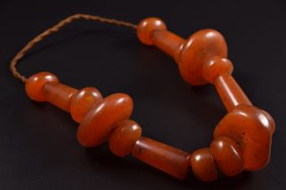 Ethnic Vintage Resin Beaded Necklace Handmade Ethnic Resin Jewelry,  Folk Beads