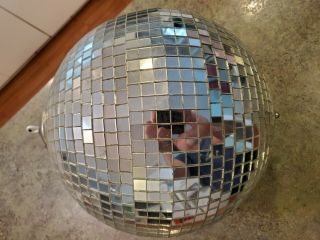 Vintage 1970s Large DISCO Mirrored Hanging Dance Floor Ball 2