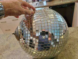 Vintage 1970s Large DISCO Mirrored Hanging Dance Floor Ball 7