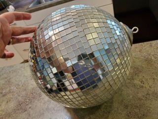 Vintage 1970s Large DISCO Mirrored Hanging Dance Floor Ball 8