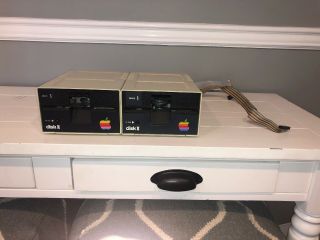 2 Apple 5.  25 " Vintage Computer Floppy Disk Ii Drives A2m0003 Drive 1–near
