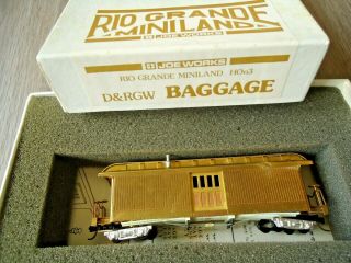 Joe Hon3 Rio Grande Miniland Brass Train D&rgw Baggage Car Vintage