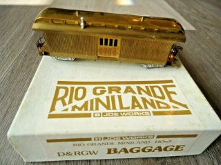 Joe HOn3 Rio Grande Miniland Brass Train D&RGW Baggage Car Vintage 2