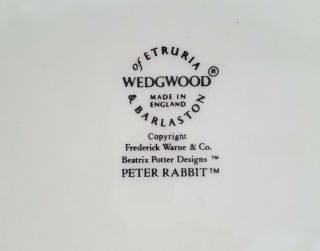 Vintage PETER RABBIT Wedgewood Etruria Barlaston 4 Piece Nursery Set England 2