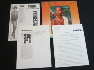 WHITNEY HOUSTON ‘S/T’ RARE 1985 PRESS KIT FOR DEBUT ALBUM - - POSTER 2