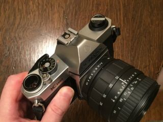 Asahi Pentax k1000 camera with SIGMA 28 - 70mm zoom lens 1:2.  8 - 4 vintage 5