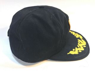 CHRIS CRAFT COMMANDER vintage 70 ' s black wool gold embroidered hat 2