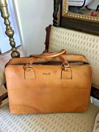 “rare” Vintage English Leather Tool Bag