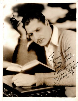 Oscar Winner Actor Warner Baxter,  Rare Signed Vintage Studio Photo.