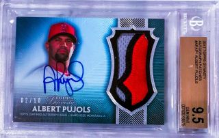 Albert Pujols 2017 Topps Dynasty Game 3 Color Patch Auto /10 Wow Rare.