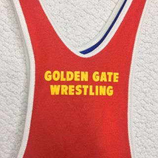 Cliff Keen Adult Extra Large XL Golden Gate Wrestling Singlet Low Cut Vintage US 7