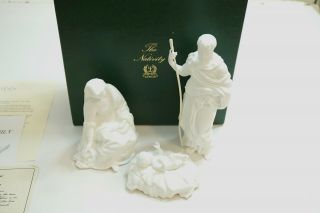 Vintage Lenox The Holy Family Nativity Sculpture 3 Piece Fine Bone China Set Wit