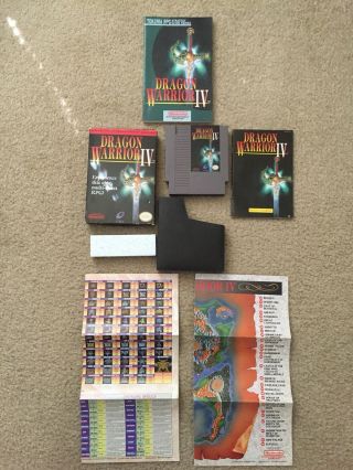 Dragon Warrior 4 Complete For The Nes System,  Maps And Very Rare Strategy Guide