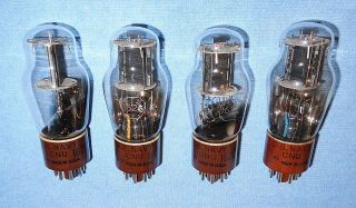 4 NOS National Union U.  S.  NAVY CNU 1626 Vacuum Tubes - Vintage 5 - Watt Triodes 2