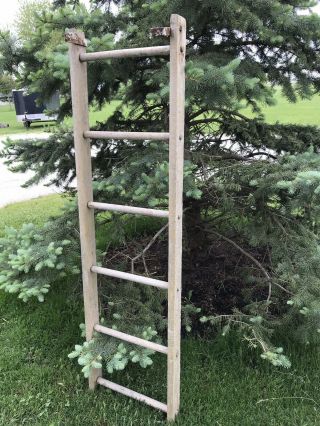 Antique Vintage Primitive Decorative Wood Ladder