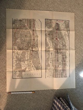 Historic Vintage Ephemera York City Transit Map