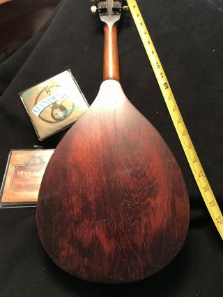 Vintage 1890 - 1920 Mandolin unbranded wood with the tuners 3