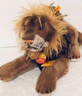 Vintage Steiff Molly Leo The Lion Plush 30 " Stuffed Toy Button In Ear 0375/45