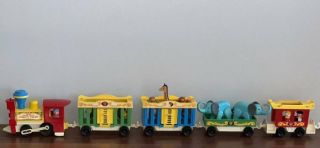 Vintage Fisher Price Little People 15 Piece Circus Train 991