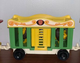 Vintage Fisher Price Little People 15 PIECE CIRCUS TRAIN 991 2