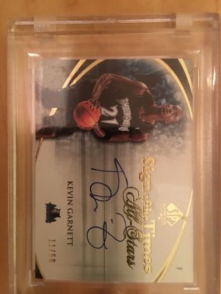 05/06 Kevin Garnett Auto Sp Authentic Sign Of The Time All Stars Rare 11/50